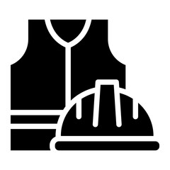 Construction safety vest icon