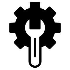 Obraz premium wrench with gear icon