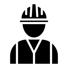 Construction worker vector icon