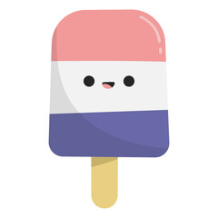Cute ice cream cartoon food illustration