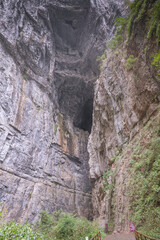 Wulong Karst limestone rock formations in Longshui Gorge Difeng