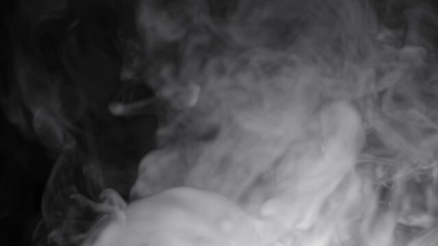 background of billowing white smoke