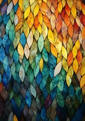 colorful abstract background with leaves