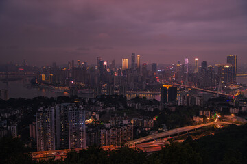 Modern metropolis skyline, Chongqing, China,