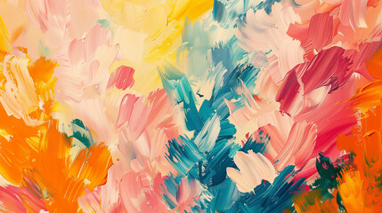 Impressionist Bliss: Whimsical Brushstrokes in a Pastel Color Symphony - Ideal for Inspirational Spaces and Art Therapy