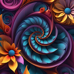 abstract background with spiral Generative AI