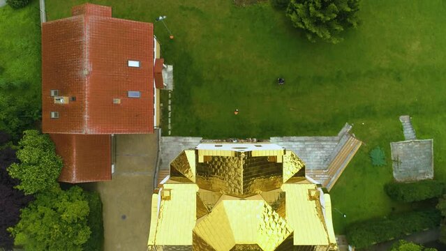 Orthodox Church Koszalin Cerkiew Bogurodzicy Aerial View Poland