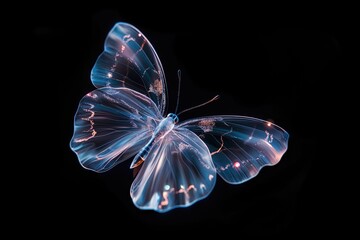 butterfly on black background
