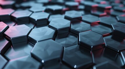 Obraz premium hexagonal abstract technology background.