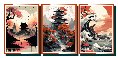 picture ink painting oriental japan artwork japanese sketch watercolor silhouette artistic brush