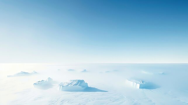 light blue gradient background, ice and snow theme, highend feeling of space and lightness