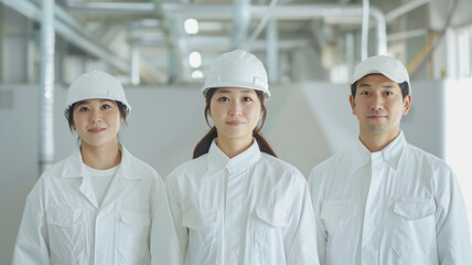 作業着を着た日本人の作業員