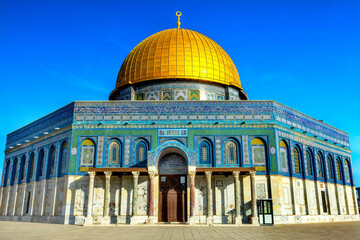 Dome of the Rock Islamic Mosque Temple Mount Jerusalem Israel - 784874061