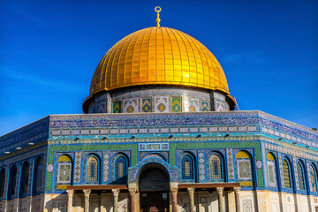 Dome of the Rock Islamic Mosque Temple Mount Jerusalem Israel - 784874235