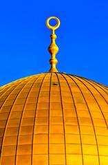 Fototapeta na wymiar Golden Dome of Rock Islamic Mosque Jerusalem Israel