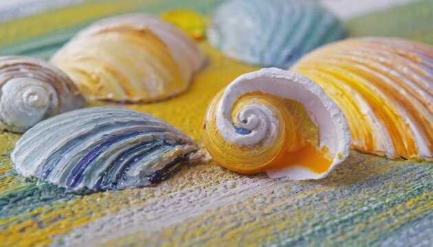 Texture art inspired by seashells.