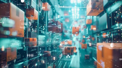 Smart supply chain operation with real-time tracking technology in a warehouse - Powered by Adobe