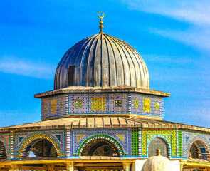 Small Shrine Dome of the Rock Temple Mount Jerusalem Israel - 784877489