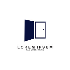 Modern Door Logo Design Vector.