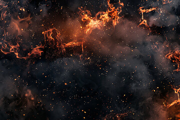 Cosmic Fireworks: A Vivid Nebula in the Night Sky - obrazy, fototapety, plakaty