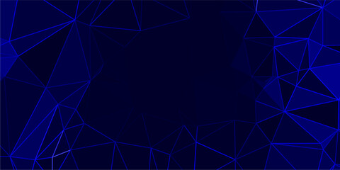 abstract blue geometric background with triangles