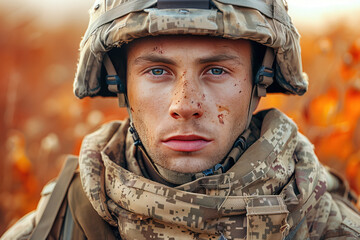 Portrait of a Soldier, Generative AI - obrazy, fototapety, plakaty