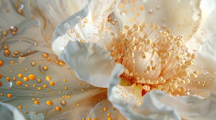 Close-up, abstract floral, Earth Day essence, natural tones, daylight, crystal clear