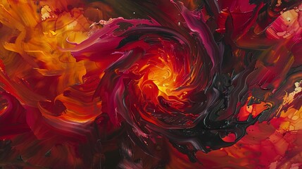 Close-up, abstract floral allure, oil paint swirls, rich colors, dynamic flow, ambient illumination 