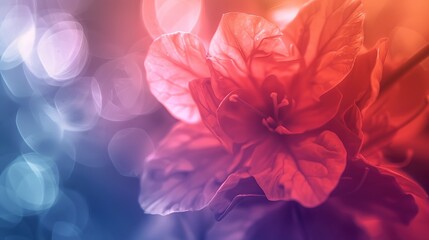 Tight shot, floral abstract, professional gradient for presentations, muted elegance, sharp focus