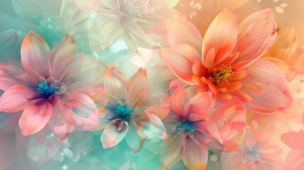 Seasonal and Occasional Demand: Demand for abstract flower backgrounds may also vary based on seasons, events, and trends.  - obrazy, fototapety, plakaty