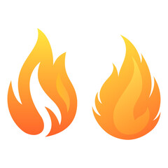 Vector illustration of a burning fire