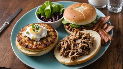 lunch-with-English-muffin-and-pulled-pork.jpg