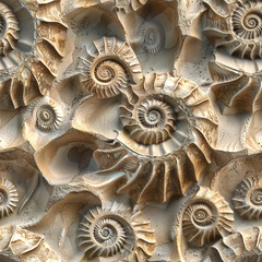 Ammonite seamless pattern