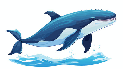 Whale vector. Whale as an opera singer deep voice m