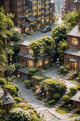 Obraz premium street in the city