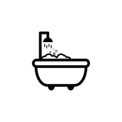 bathing place flat icon logo