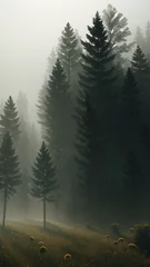 Foto auf Leinwand forest in fog © yi