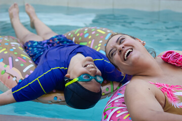 Enjoying a beautiful family pool day to strengthen family bonds and promote healthy living.