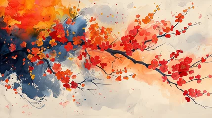 Fotobehang abstract watercolor background © AnGi