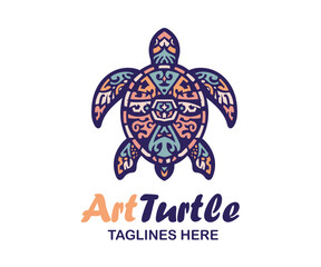 abstract sea turtle graphic art design concept