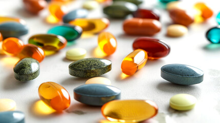薬やサプリメントの錠剤 supplement medicine pills and drug
