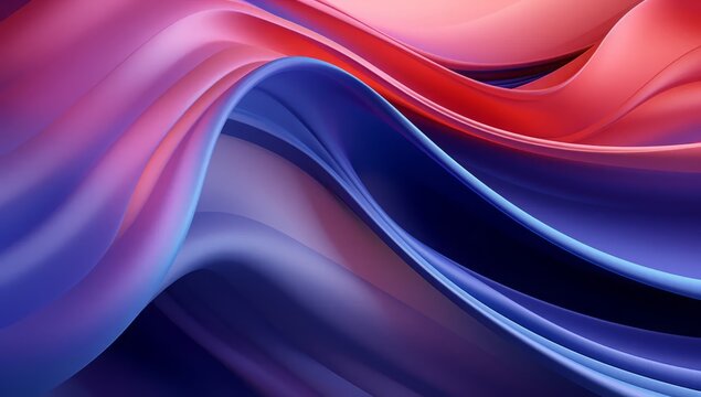 A blue and red wave with a purple background