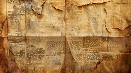 Grunge texture background of old, worn-out newsprint. Grunge textured paper.