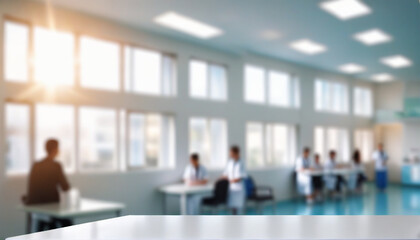 Fototapeta na wymiar blur image background of hospital or clinic image