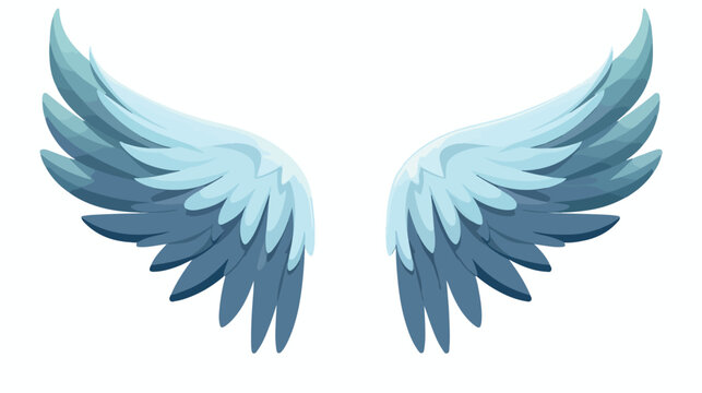 Wing feather animal bird angel icon. Isolated and f