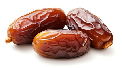 Date fruit on white background