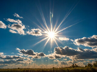 Celestial Canvas: The Ethereal Dance of Sunlight Through Clouds