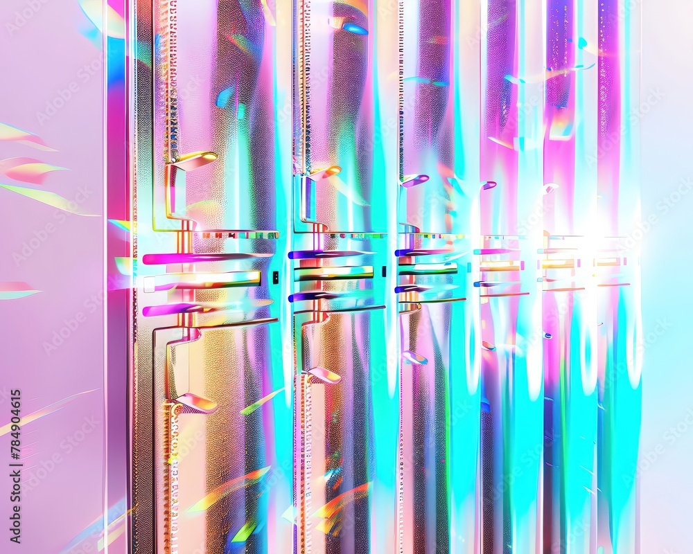 Poster cyber security software updates rolled out across systems, each installation a closeup of evolving d