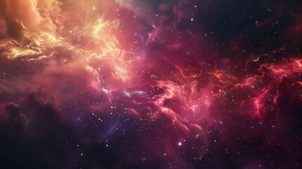 A cosmic nebula background, with swirling colors and sparkling stars, capturing the ethereal beauty of outer space.