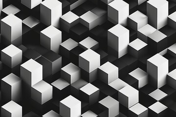 Geometric pattern with isometric cubes, creating depth and perspective